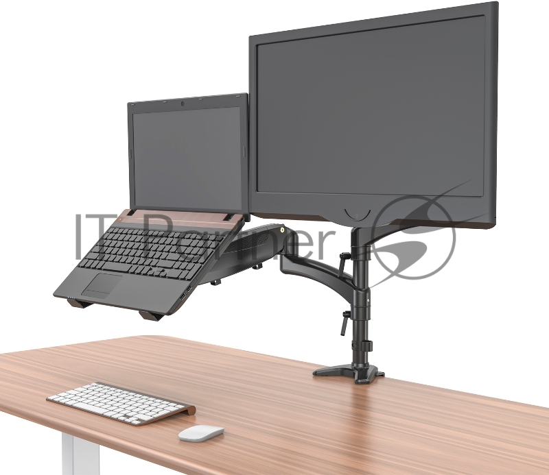 Кронштейн для монитора/ноутбука Cactus CS-VM-LH08-BK черный 13-27 макс.8кг настольный поворот и наклон