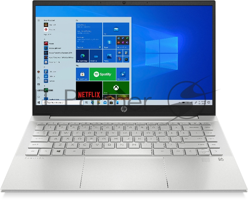Ноутбук HP Pavilion 14-ec0035ur 14(1920x1080 IPS)/AMD Ryzen 5 5500U(2.1Ghz)/16384Mb/512PCISS MX450(2048Mb)/Cam/BT/WiFi/43WH 1y/Natural silver /WinHome + fingerprint