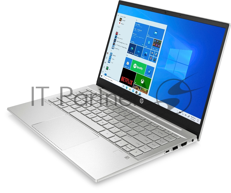 Ноутбук HP Pavilion 14-ec0035ur 14(1920x1080 IPS)/AMD Ryzen 5 5500U(2.1Ghz)/16384Mb/512PCISS MX450(2048Mb)/Cam/BT/WiFi/43WH 1y/Natural silver /WinHome + fingerprint