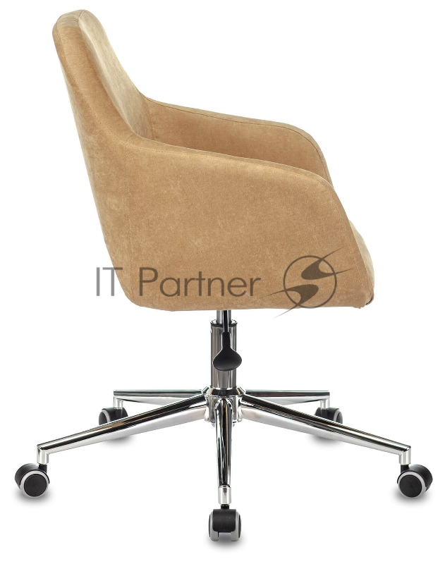 Кресло Бюрократ CH-380SL горчичный Velvet 73 крестовина металл хром