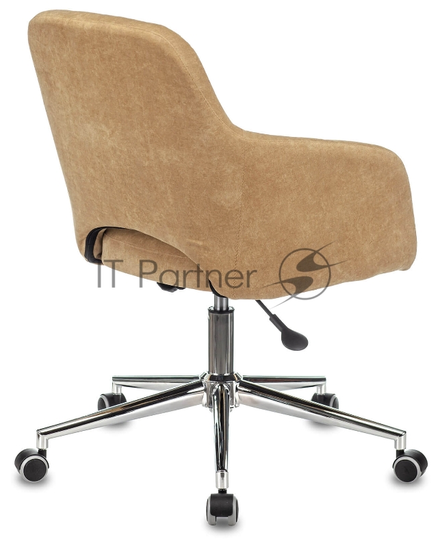 Кресло Бюрократ CH-380SL горчичный Velvet 73 крестовина металл хром