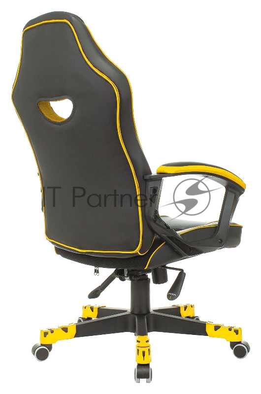 Кресло игровое Zombie GAME 16 черный/желтый текстиль/эко.кожа крестовина пластик