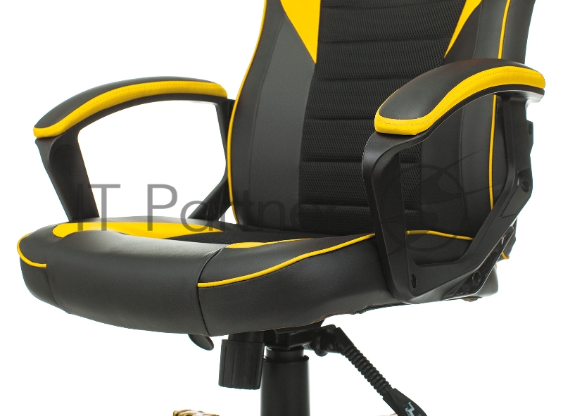 Кресло игровое Zombie GAME 16 черный/желтый текстиль/эко.кожа крестовина пластик