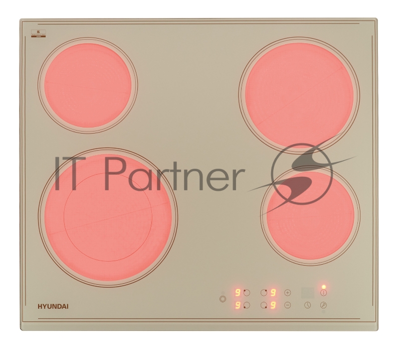 Варочная поверхность Hyundai HHE 6450 BE бежевый