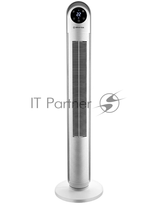 Вентилятор BRAYER BR4956, эл..упр.,пульт ДУ,вращение,мощ-ть 60Вт, LED дисплей,3 скор.Таймер