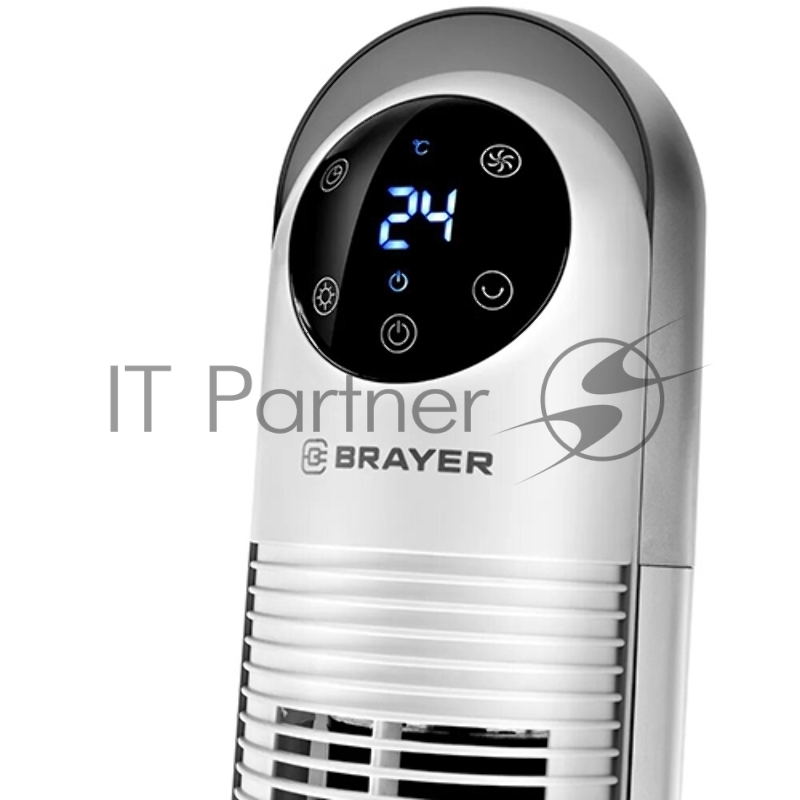 Вентилятор BRAYER BR4956, эл..упр.,пульт ДУ,вращение,мощ-ть 60Вт, LED дисплей,3 скор.Таймер