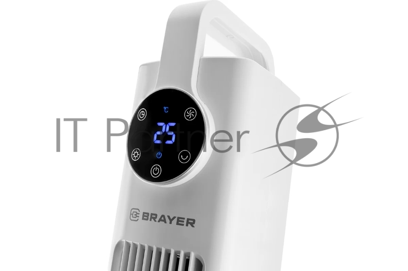 BRAYER BR4957 Вентилятор4957BR Колонный вентилятор BRAYER, эл..упр.,пульт ДУ,вращение,мощ-ть60Вт, LED дисплей, 3 скор.Таймер
