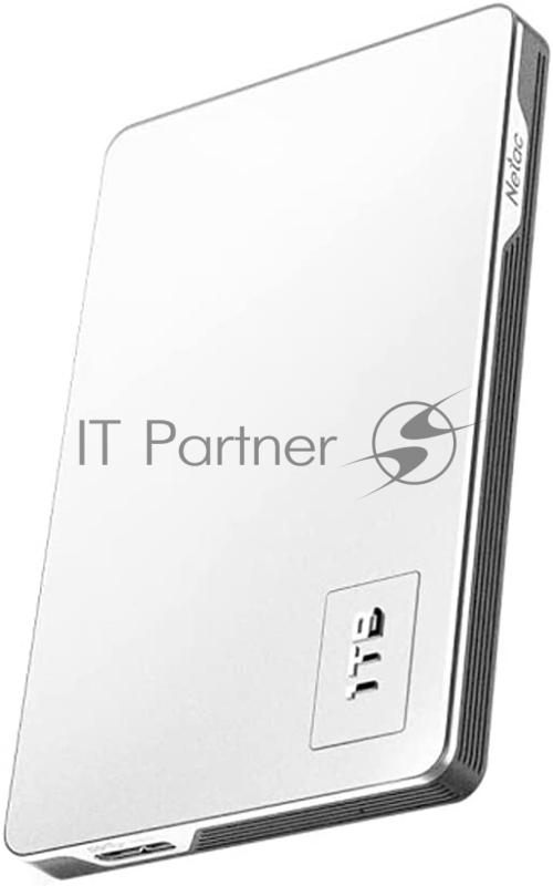 Внешний жесткий диск 2.5 Netac (NT05K338N-001T-30SL) 1Tb K338, micro USB 3.0, серебристый + серый, корпус пластик + алюминий