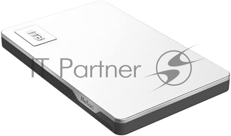 Внешний жесткий диск 2.5 Netac (NT05K338N-001T-30SL) 1Tb K338, micro USB 3.0, серебристый + серый, корпус пластик + алюминий