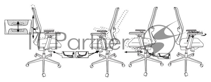 Кресло руководителя Бюрократ MC-915 черный TW-01 38-418 сетка/ткань крестовина алюминий
