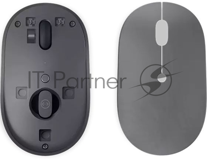 Мышь Lenovo Go серый оптическая (2400dpi) беспроводная USB-C для ноутбука (3but)