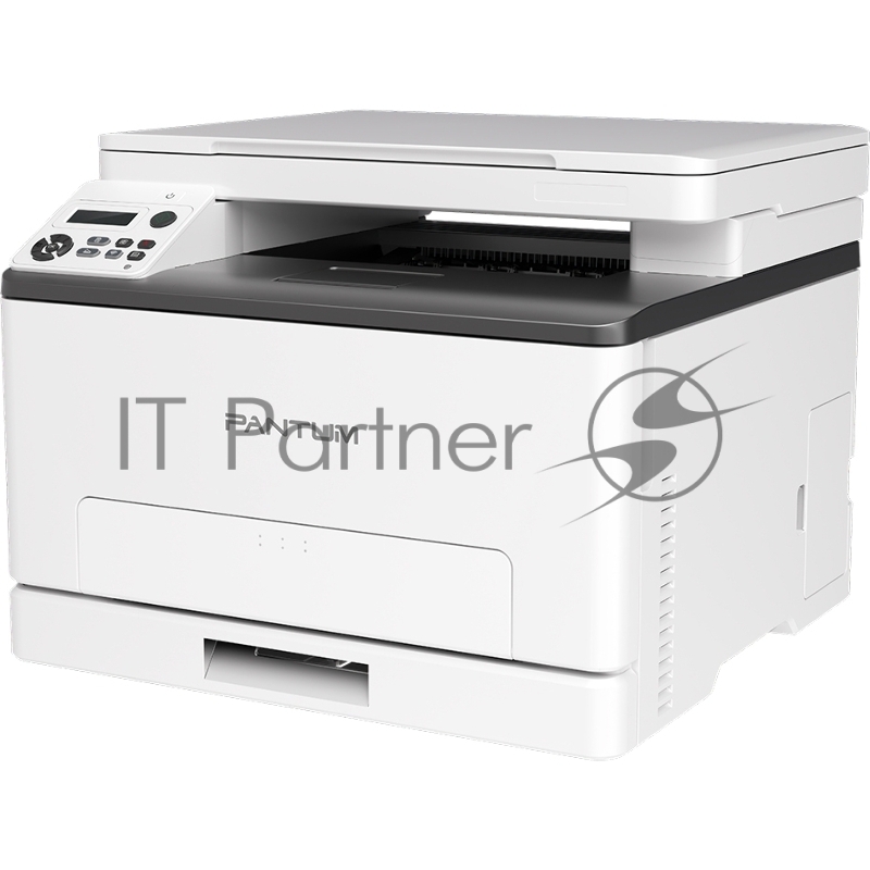 МФУ Pantum CM1100DN, P/C/S, Color laser, A4, 18 ppm, 1200x600 dpi, 1 GB RAM, Duplex, paper tray 250 pages, USB, LAN, start. cartridge 1000/700 pages