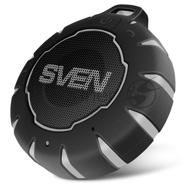SVEN PS-95 1.0 Мобильные колонки чёрные (IPx7, 7W, USB, Bluetooth, подсветка, 1000 мA)