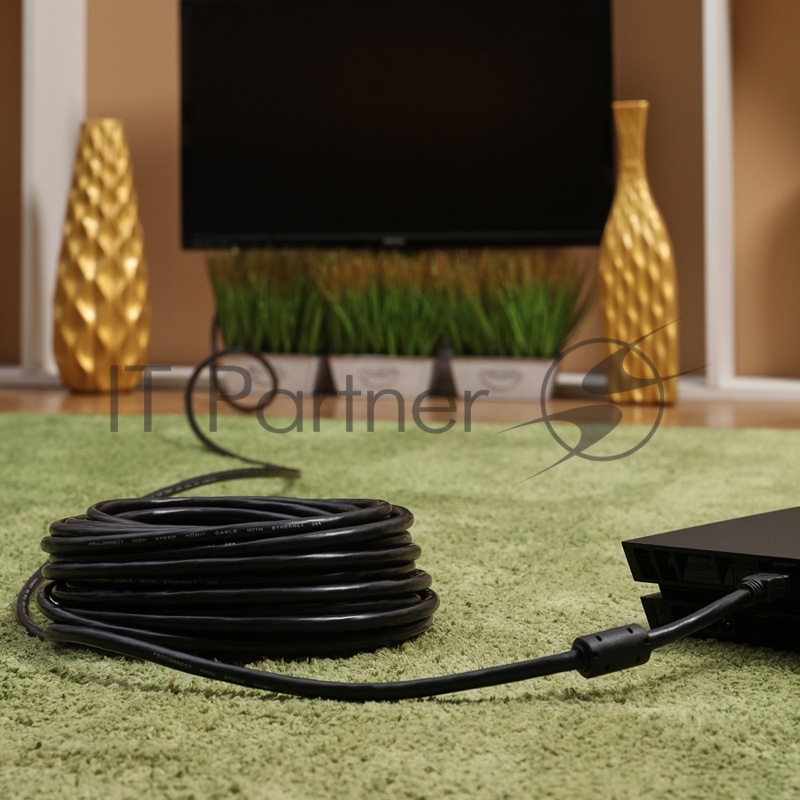 Кабель Proconnect (17-6210-6) Шнур HDMI - HDMI gold 20М с фильтрами (PE bag)