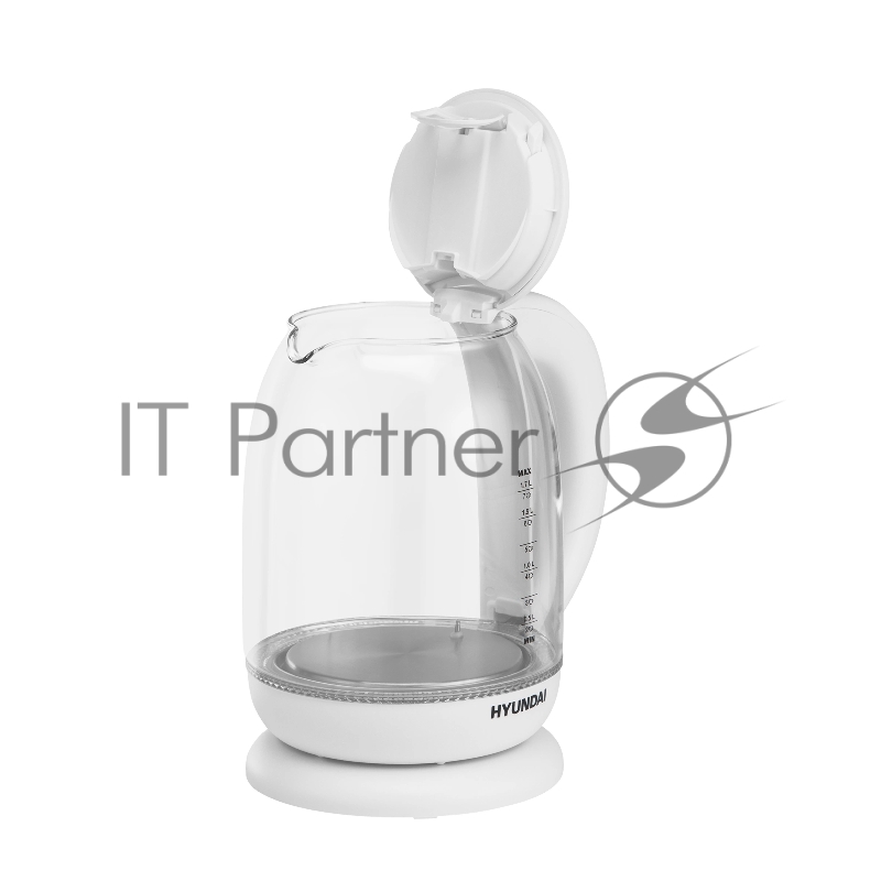 Чайник электрический Hyundai HYK-S3808 1.7л. 2200Вт белый (корпус: стекло)