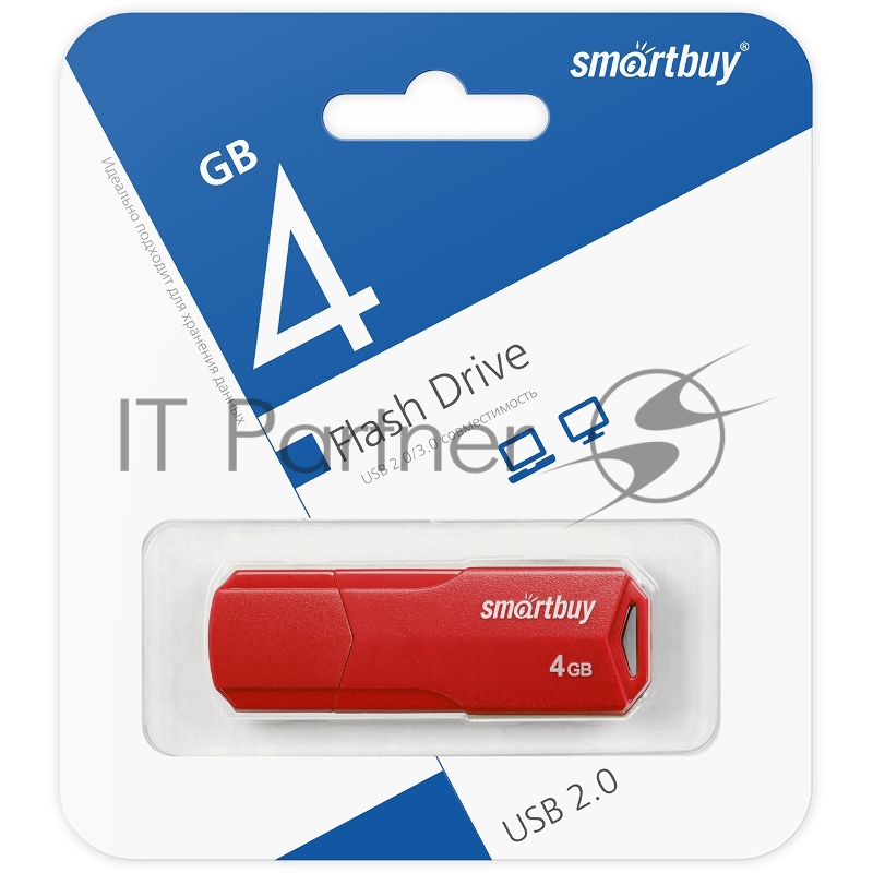 USB накопитель SmartBuy 4GB CLUE Red (SB4GBCLU-R)
