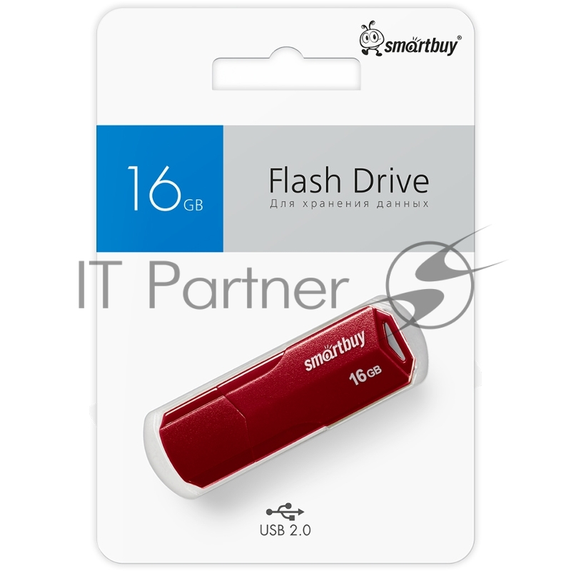 USB накопитель SmartBuy 16GB CLUE Burgundy (SB16GBCLU-BG)