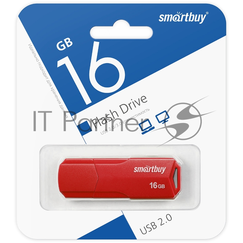 USB накопитель SmartBuy 16GB CLUE Red (SB16GBCLU-R)