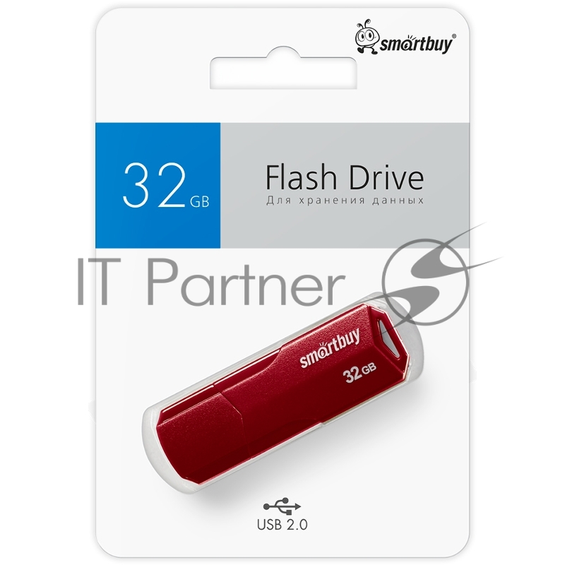 USB накопитель SmartBuy 32GB CLUE Burgundy (SB32GBCLU-BG)