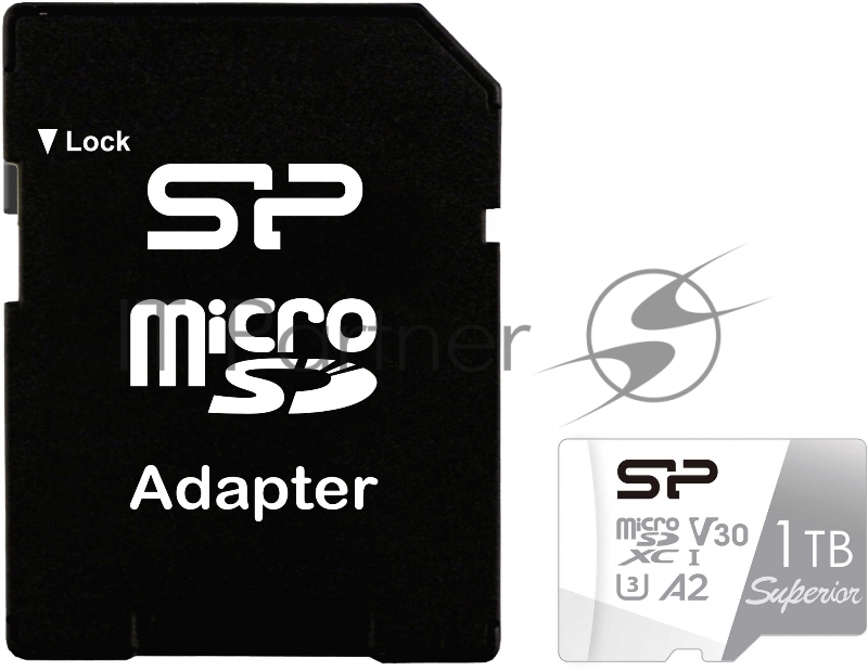 Флеш карта microSDXC 1Tb Class10 Silicon Power SP001TBSTXDA2V20SP Superior + adapter