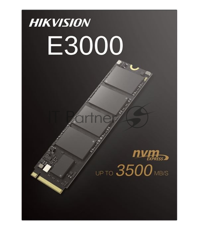 Накопитель SSD M.2 HIKVision 256GB E3000 Series <HS-SSD-E3000/256G> (PCI-E 3.0 x4, up to 3230/1240MBs, 3D NAND, 112TBW, NVMe, 22x80mm)