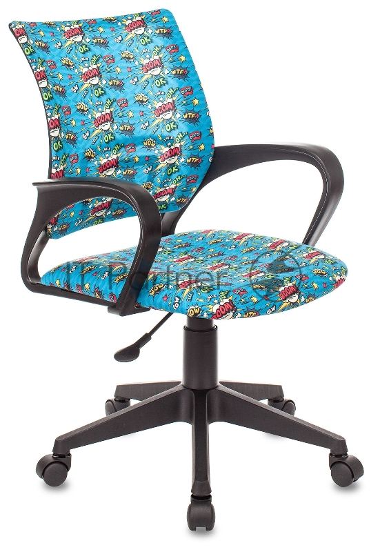 Кресло детское Бюрократ BUROKIDS 1 голубой бум крестовина пластик