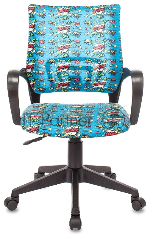 Кресло детское Бюрократ BUROKIDS 1 голубой бум крестовина пластик