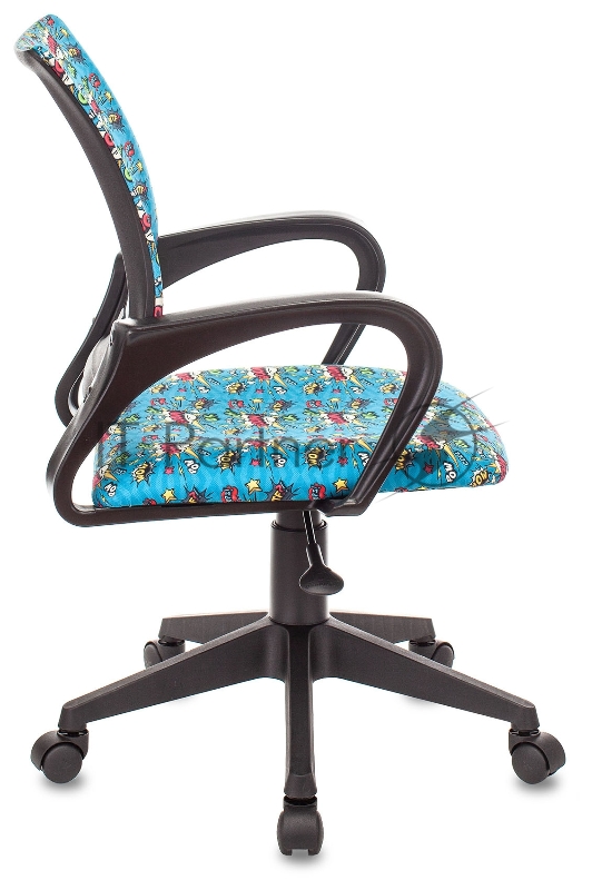 Кресло детское Бюрократ BUROKIDS 1 голубой бум крестовина пластик