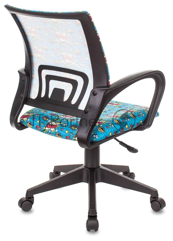 Кресло детское Бюрократ BUROKIDS 1 голубой бум крестовина пластик