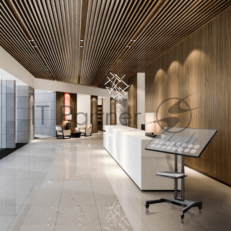 Cтойка для телевизора с кронштейном ONKRON 32-70, мобильная, чёрная TS1350