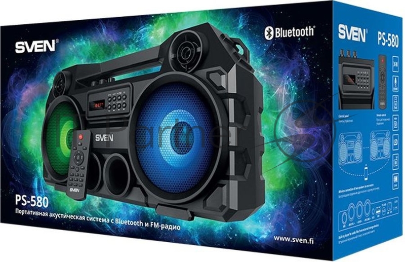 Колонка порт. Sven АС PS-580 черный 36W 1.0 BT 2000mAh (SV-019082)