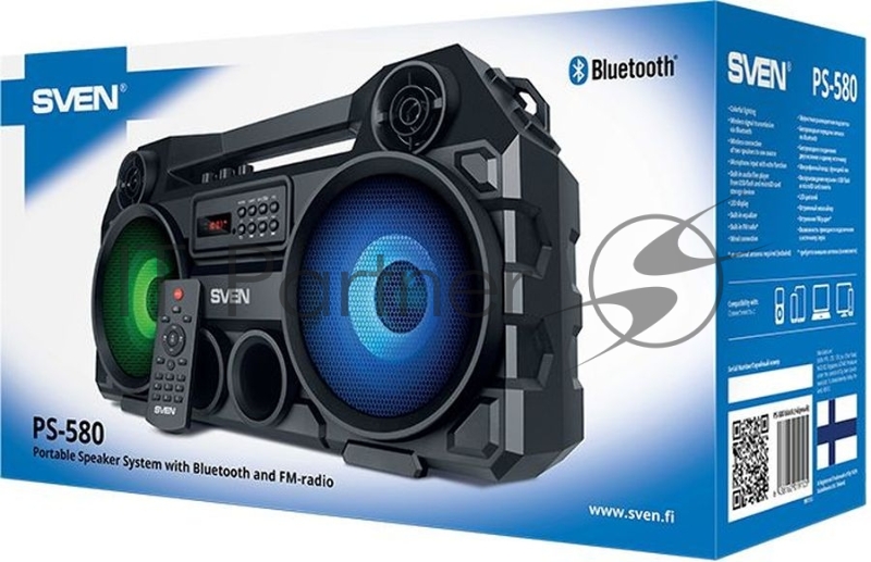 Колонка порт. Sven АС PS-580 черный 36W 1.0 BT 2000mAh (SV-019082)