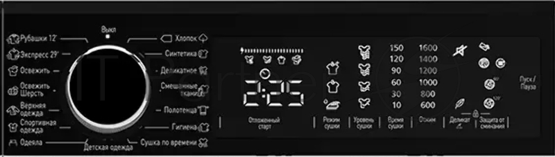 Сушильная машина KORTING KD 60L97, ГЛУБИНА 64 см,загрузка 10 кг, сенсорное управление в поворотным JOG регулятором, барабан PEARL, Цифровой дисплей с отображением времени до окончания программы, 15 программ, отложенный старт до 24-х часов, Контроль