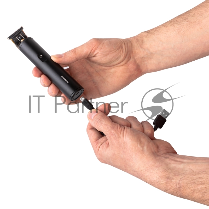 Машинка для стрижки волос Endever Sven-987, Аккумуляторная, лезвие с титановым напылением, движущееся керамическое лезвие, 90 минут непрерывной работы