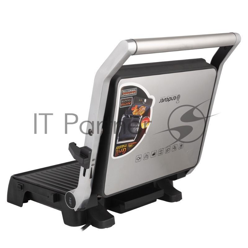 Электрический пресс-гриль ENDEVER Grillmaster 225, серебристый/черный, 2300 Вт, терморегулятор, размер пов-ти 28х17 см, 2 шт/уп