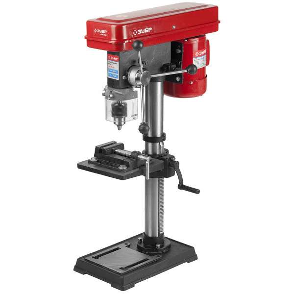 Электроинструмент ЗУБР Станок сверлильный ЗСС-450 { безопасный выключатель, 12 скоростей, патрон 16мм, 450Вт }