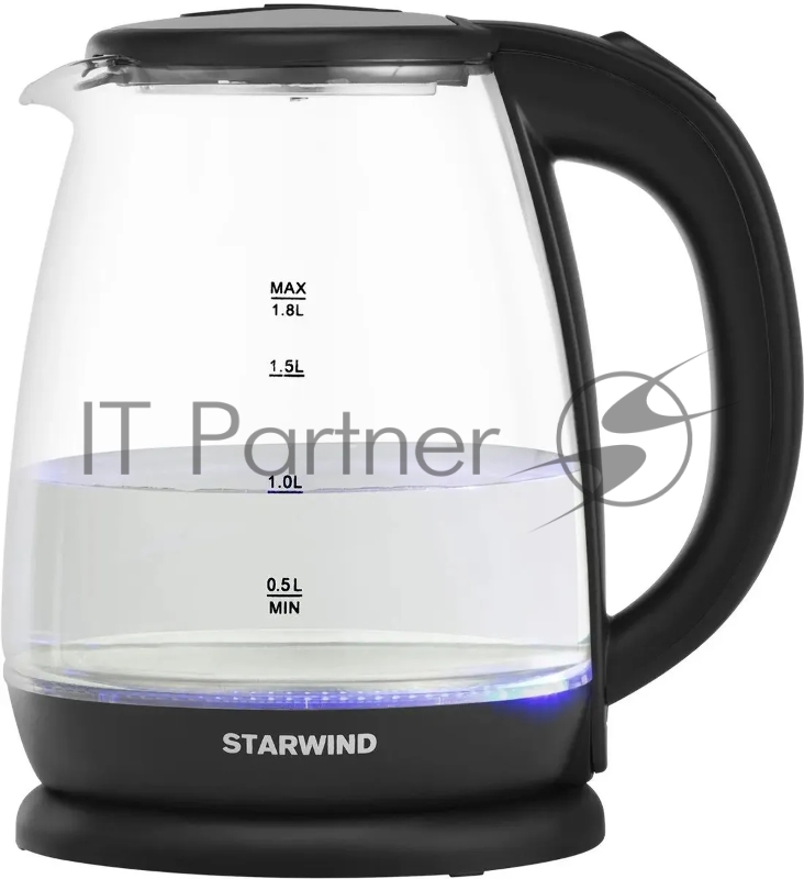 Чайник электрический Starwind SKG1055 1.8л. 1800Вт черный (корпус: стекло)