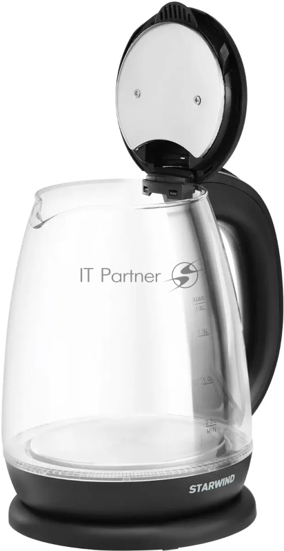 Чайник электрический Starwind SKG1055 1.8л. 1800Вт черный (корпус: стекло)
