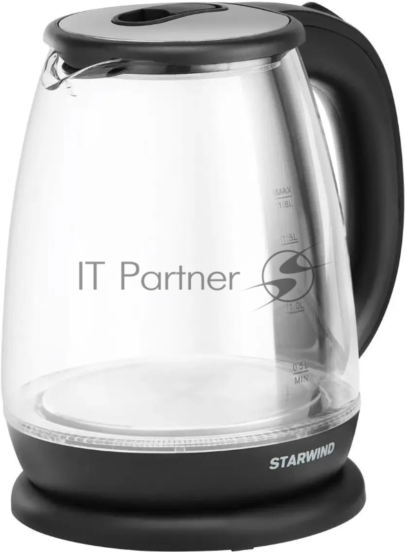 Чайник электрический Starwind SKG1055 1.8л. 1800Вт черный (корпус: стекло)