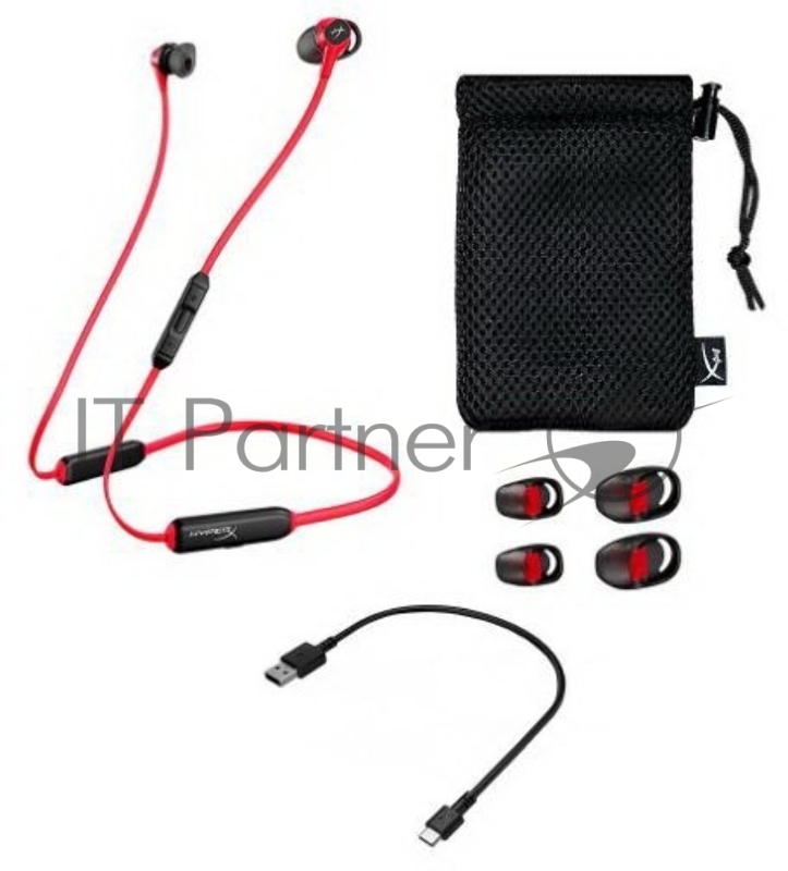 Гарнитура вкладыши HyperX Cloud Buds красный/черный беспроводные bluetooth шейный обод (HEBBXX-MC-RD/G)