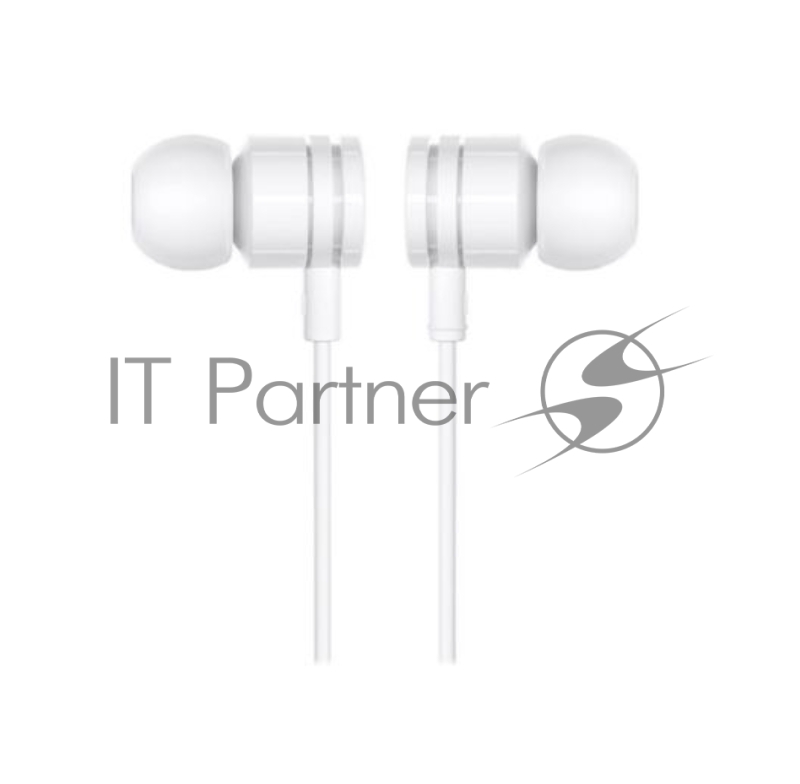 Наушники вакуумные AUX разъём с МК без рег.громкости длина 1.2м More Choice G22 (White)