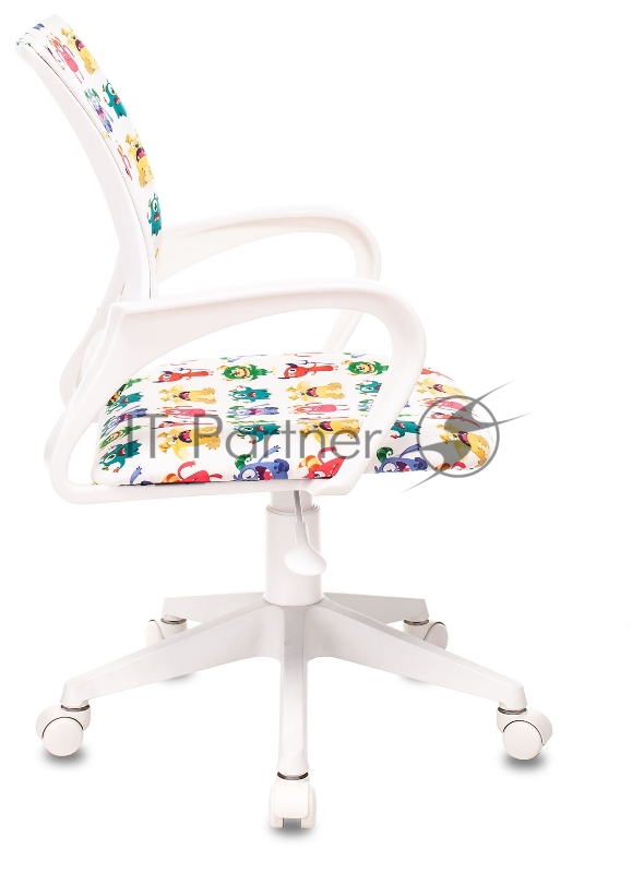 Кресло детское Бюрократ BUROKIDS 1 W белый монстры крестовина пластик пластик белый