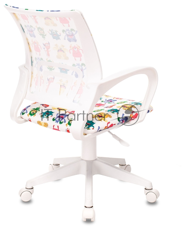 Кресло детское Бюрократ BUROKIDS 1 W белый монстры крестовина пластик пластик белый