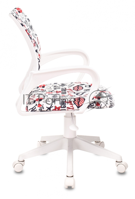Кресло детское Бюрократ KD-W4 мультиколор красные губы крестовина пластик пластик белый