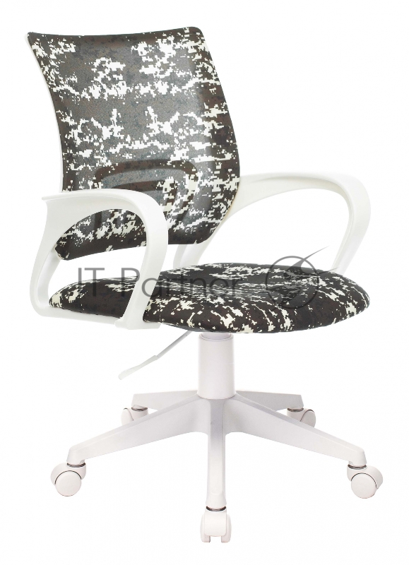 Кресло детское Бюрократ KD-W4 черный/зеленый милитари крестовина пластик белый пластик белый