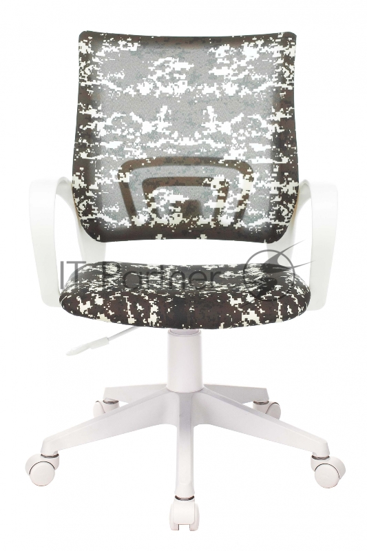 Кресло детское Бюрократ KD-W4 черный/зеленый милитари крестовина пластик белый пластик белый