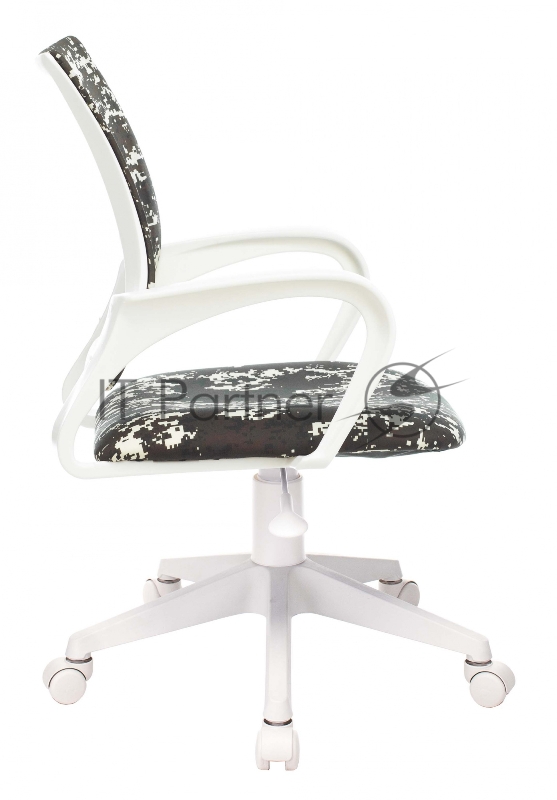 Кресло детское Бюрократ KD-W4 черный/зеленый милитари крестовина пластик белый пластик белый