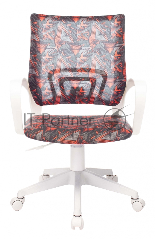 Кресло детское Бюрократ KD-W4 черный/красный красный кристалл крестовина пластик белый пластик белый