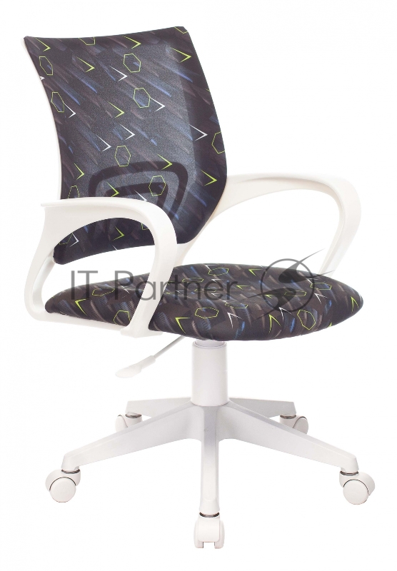 Кресло детское Бюрократ KD-W4 черный/синий регата крестовина пластик белый пластик белый