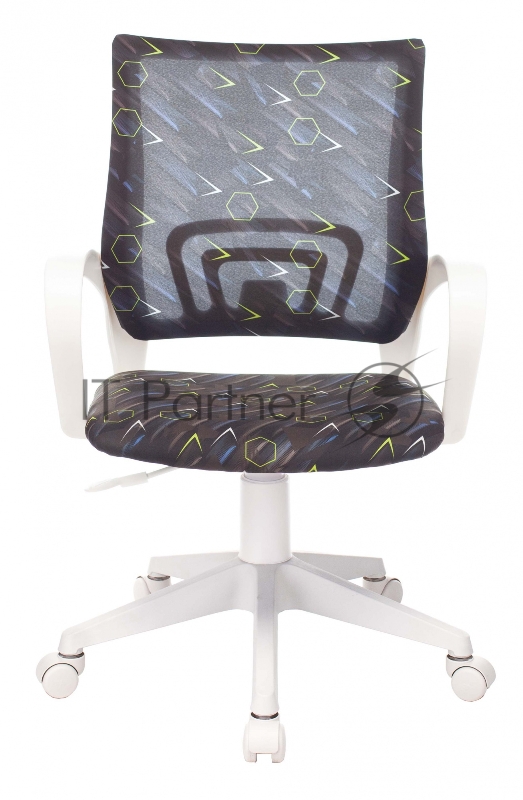 Кресло детское Бюрократ KD-W4 черный/синий регата крестовина пластик белый пластик белый